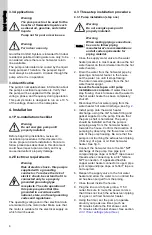 Preview for 4 page of Grundfos Comfort 595916 Installation And Operating Instructions Manual