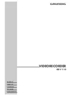 Grundig GDV 110 User Manual preview