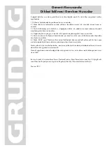 Preview for 34 page of Grundig KMP 8650 MBC Manual