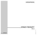 Preview for 1 page of Grundig SPACE FIDELITY PA 6 User Manual