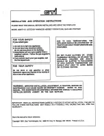 Preview for 1 page of GTI 4000TV Installation And Operation Instructions Manual