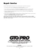 Preview for 42 page of GTO /PRO SW-4000 Installation Manual