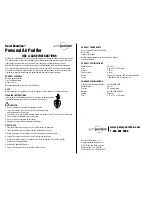 Guardian Germ Guardian PS-100 Use & Care Instructions preview