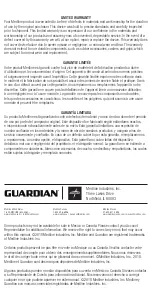 Preview for 32 page of Guardian MDS86800XW User Instructions & Warranty