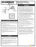 Guardian Medline MDS80314 Installation & User'S Instructions preview