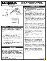 Preview for 5 page of Guardian Medline MDS80314 Installation & User'S Instructions