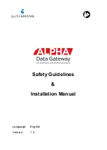 Gutermann ALPHA Safety Manuallines & Installation Manual preview