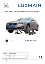 GYS LUXMAIN QUICK LIFT L520E Operating And Control Manual preview