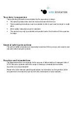 Preview for 3 page of H-TEC Education A129 Operating Instructions Manual