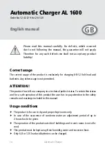 Preview for 14 page of H-Tronic AL 1600 Manual