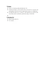 Preview for 3 page of H3 System BA-110 User Manual