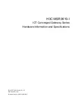 H3C ICT Converged Gateway Series Hardware Information And Specifications preview