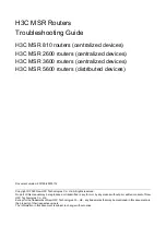 H3C MSR Series Troubleshooting Manual preview