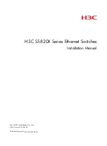 H3C s5820x series Installation Manual preview