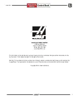 Preview for 2 page of Haas Automation EC Series Control Book