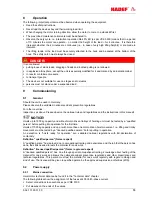 Preview for 15 page of HADEF 28/06E Installation, Operating And Maintenance Instructions