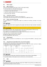 Preview for 16 page of HADEF 42/87E Installation, Operating And Maintenance Instruction