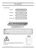 Preview for 2 page of Hafco MetalMaster BS-5S Operation Manual