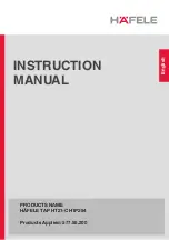 Hafele HT21-CH1P254 Instruction Manual preview