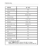 Preview for 18 page of Haier Thermocool HF-180T Owner'S Manual