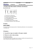 Preview for 3 page of Haier DW12-CBE5 Service Manual