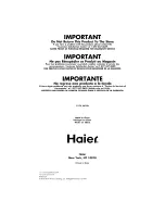 Preview for 67 page of Haier DWL3525DBBB User Manual