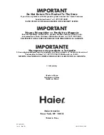 Preview for 44 page of Haier ESCM050EC - 5.0 Cu Ft Chest Freezer User Manual