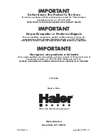 Preview for 1 page of Haier HBF05E Manual