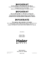 Haier HC61F User Manual preview