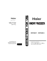 Haier HCF-228-2 Instructions For Use Manual preview