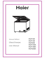 Haier HCF105 Series User Manual preview