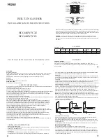 Preview for 1 page of Haier HCG604WFCX2 Installation And User Instructions