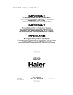 Preview for 77 page of Haier HDT18PA - Space Saver Compact Dishwasher User Manual