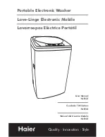 Preview for 1 page of Haier HLP23E - Electronic Touch Pulsator Ing Portable Washing... User Manual