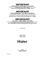Preview for 38 page of Haier HPIMD25B User Manual