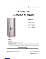 Preview for 1 page of Haier HRF-349AA Service Manual