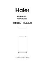 Preview for 2 page of Haier HRF360TS User Instructions