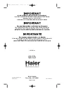 Preview for 18 page of Haier HRQ02WNA - 12-01 User Manual