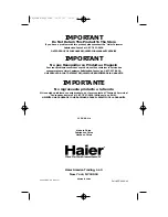 Preview for 20 page of Haier HRQ04GNB - 06-01 User Manual