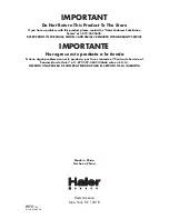 Preview for 27 page of Haier HSW02C User Manual