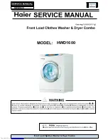 Haier HWD1600 Service Manual preview