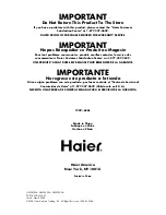 Preview for 30 page of Haier HWF5300 User Manual