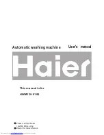 Preview for 1 page of Haier HWM130-9188 User Manual