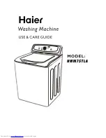 Preview for 1 page of Haier HWM75TLA Use & Care Manual