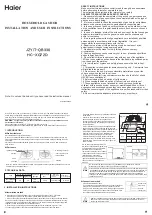 Haier JZY/T-QB330 Installation And User Instructions preview