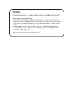 Preview for 2 page of Haier L40R1 Owner'S Manual