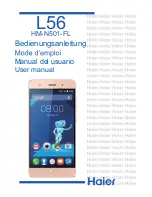 Preview for 1 page of Haier L56 User Manual