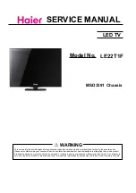 Preview for 1 page of Haier LE22T1F Service Manual