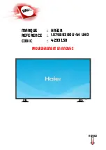 Haier LE75B9300U Instruction Manual preview