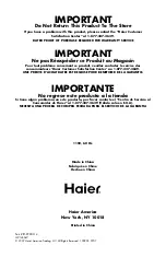 Preview for 44 page of Haier LW145AW User Manual